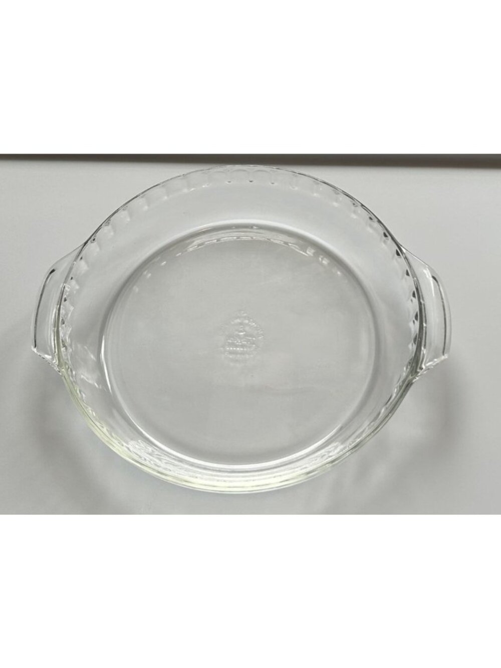 Vintage Anchor Hocking Fire-King Clear Glass Pie Plate 10" Scalloped Design Easy